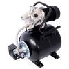 1.6HP Shallow Well Pump with Pressure Tank,garden water pump, Irrigation Pump,Automatic Water Booster Pump for Home Garden Lawn Farm, stainless steel