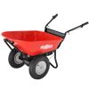 RedRock Wheelbarrow Utility Cart Electric Powered 24V DC 180W AGM Battery 330lbs (150kgs) Max Capacity Barrel Dump Material Debris Hauler