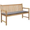 Garden Bench Cushion Gray 59.1"x19.7"x1.2"