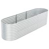 Garden Raised Bed 126"x31.5"x31.9" Galvanized Steel Silver