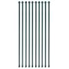 Garden Posts 10 pcs 39.4" Metal Green