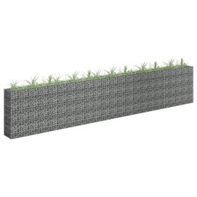 Gabion Raised Bed Galvanized Steel 177.2"x11.8"x35.4"