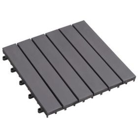 Decking Tiles 30 pcs Gray Wash 11.8"x11.8" Solid Acacia Wood