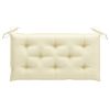 Garden Bench Cushion Cream White 39.4"x19.7"x2.8" Fabric