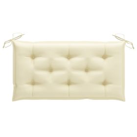 Garden Bench Cushion Cream White 39.4"x19.7"x2.8" Fabric