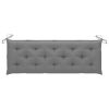 Garden Bench Cushion Gray 59.1"x19.7"x2.8" Fabric