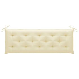 Garden Bench Cushion Cream White 59.1"x19.7"x2.8" Fabric