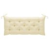 Garden Bench Cushion Cream White 47.2"x19.7"x2.8" Fabric