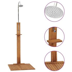 Garden Shower 29.5"x29.5"x82.7" Solid Teak Wood