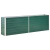 Garden Raised Bed Galvanized Steel 94.5"x15.7"x30.3" Green