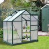 6'L x 4'W 7'H Portable Walk-In / Garden polycarbonate walk-in greenhouse