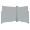 Patio Retractable Double Side Awning 66.9"x236.2" Anthracite