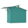 Garden Shed Green 106.3"x51.2"x82.1" Galvanized Steel