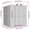 Garden Shed Dark Brown 75.6"x75.2"x87.8" Galvanized Steel