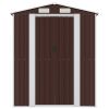 Garden Shed Dark Brown 75.6"x173.2"x87.8" Galvanized Steel