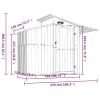 Garden Shed Green 106.3"x51.2"x82.1" Galvanized Steel