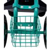 Rolling Garden Scooter Garden Cart Seat with Wheels and Tool Tray; 360 Swivel Seat; Green