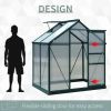 6'L x 4'W 7'H Portable Walk-In / Garden polycarbonate walk-in greenhouse