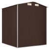 Garden Shed Dark Brown 75.6"x75.2"x87.8" Galvanized Steel