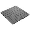 11 pcs Decking Tiles Deep Embossed WPC 12"x12" 1 sqm Gray-AS