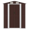 Garden Shed Dark Brown 75.6"x271.3"x87.8" Galvanized Steel