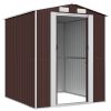 Garden Shed Dark Brown 75.6"x75.2"x87.8" Galvanized Steel