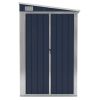 Wall-mounted Garden Shed Anthracite 46.5"x150.4"x70.1" Steel