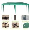 10'x20' Pop Up Canopy Outdoor Portable Party Folding Tent with 6 Removable Sidewalls + Carry Bag + 4pcs Weight Bag Green