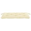 Garden Bench Cushion Cream White 39.4"x19.7"x2.8" Fabric