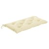 Garden Bench Cushion Cream White 39.4"x19.7"x2.8" Fabric