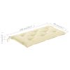 Garden Bench Cushion Cream White 39.4"x19.7"x2.8" Fabric