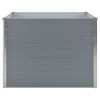 Raised Garden Bed 39.4"x39.4"x30.3" Galvanized Steel Gray