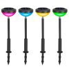 4Packs Solar Pathway Light Color Changing Garden Light Landscape Stake Light