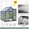 6' x 6' x 7' Polycarbonate Portable Walk-In Garden Greenhouse