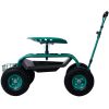 Rolling Garden Scooter Garden Cart Seat with Wheels and Tool Tray; 360 Swivel Seat; Green