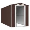 Garden Shed Dark Brown 75.6"x173.2"x87.8" Galvanized Steel