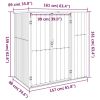 Garden Tool Shed Gray 63.4"x35"x63.4" Galvanized Steel