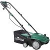 Garden Scarifier, 2-in-1 13INCH Dethatcher Scarifier,12 Amp Electric Lawn Dethatcher,Removable Collection Bag extra large 31.7QT