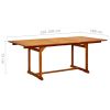 Garden Dining Table (59.1"-78.7")x39.4"x29.5" Solid Acacia Wood