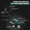 Garden Scarifier, 2-in-1 16INCH Dethatcher Scarifier,15 Amp Electric Lawn Dethatcher,Removable Collection Bag extra large 58QT