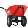 RedRock Wheelbarrow Utility Cart Electric Powered 24V DC 180W AGM Battery 330lbs (150kgs) Max Capacity Barrel Dump Material Debris Hauler