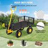 VEVOR Steel Garden Cart; Heavy Duty 900 lbs Capacity; with Removable Mesh Sides to Convert into Flatbed; Utility Metal Wagon with 180¬∞ Rotating Handl