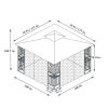 10x10 Outdoor Patio Gazebo Canopy Tent With Ventilated Double Roof And Mosquito net(Detachable Mesh Screen On All Sides),Suitable for Lawn, Garden, Ba