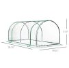 7' L x 3' W x 2.5' H Portable Tunnel Greenhouse for Outdoor Garden Hot House with 4 Zippered Doors, PVC Cover