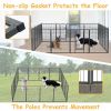 40" Outdoor Fence Heavy Duty Dog Pens 16 Panels Temporary Pet Playpen with Doors