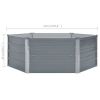 Raised Garden Bed 50.8"x50.8"x18.1" Galvanized Steel Gray