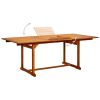 Garden Dining Table (59.1"-78.7")x39.4"x29.5" Solid Acacia Wood