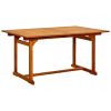 Garden Dining Table (59.1"-78.7")x39.4"x29.5" Solid Acacia Wood