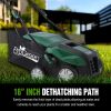 Garden Scarifier, 2-in-1 16INCH Dethatcher Scarifier,15 Amp Electric Lawn Dethatcher,Removable Collection Bag extra large 58QT