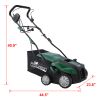 Garden Scarifier, 2-in-1 16INCH Dethatcher Scarifier,15 Amp Electric Lawn Dethatcher,Removable Collection Bag extra large 58QT